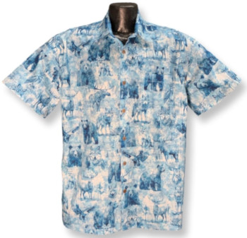 Mountain Wildlife Shirt- Made in USA- 100% Cotton